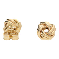 Double Strand Knot 9ct Yellow Gold Stud Earrings - Michael Jones Jeweller