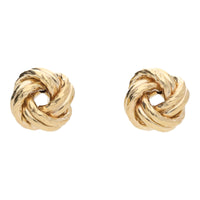 Double Strand Knot 9ct Yellow Gold Stud Earrings - Michael Jones Jeweller