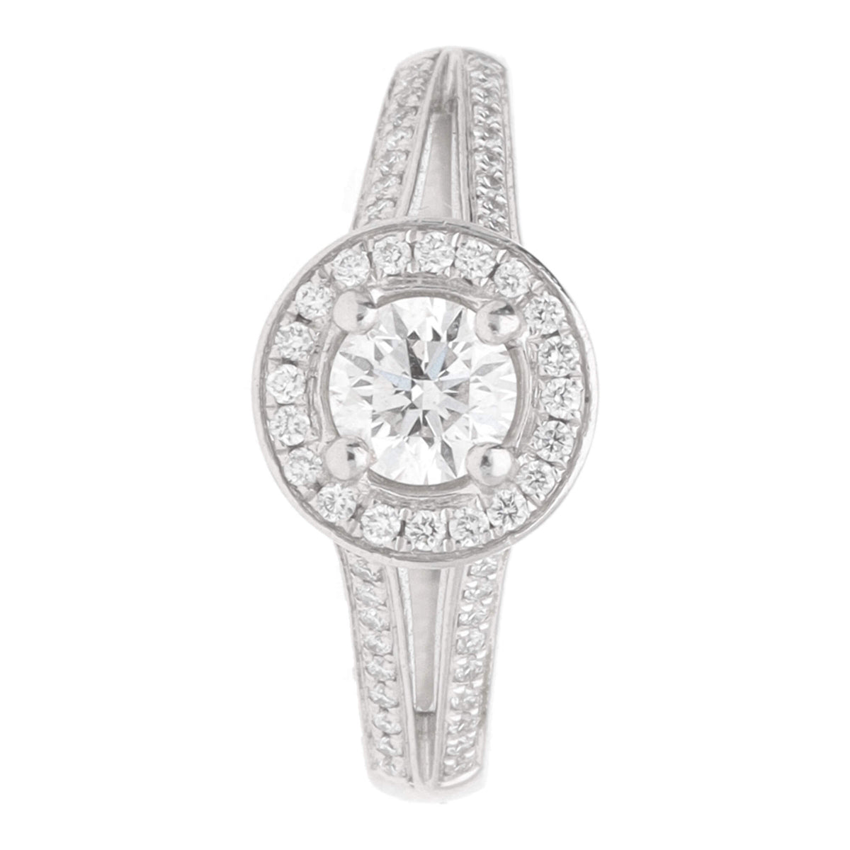 Pre-Owned Diamond 0.40ct Platinum Cluster Ring - Michael Jones Jeweller