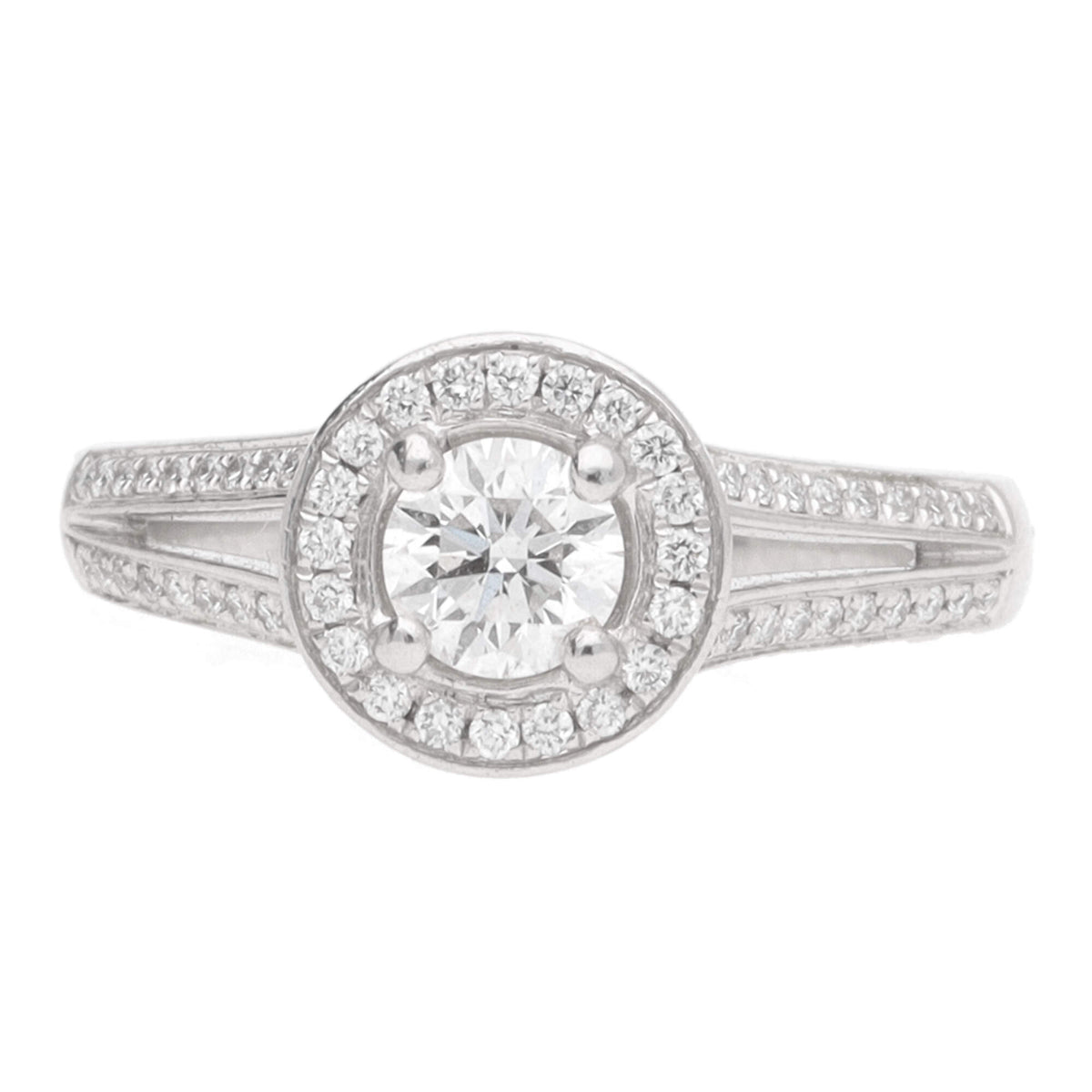 Pre-Owned Diamond 0.40ct Platinum Cluster Ring - Michael Jones Jeweller