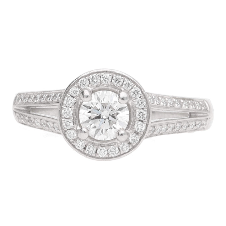 Pre-Owned Diamond 0.40ct Platinum Cluster Ring