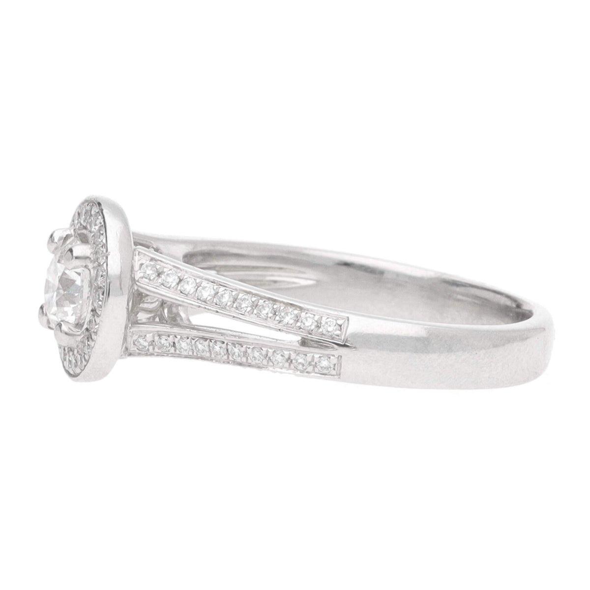 Pre-Owned Diamond 0.40ct Platinum Cluster Ring - Michael Jones Jeweller