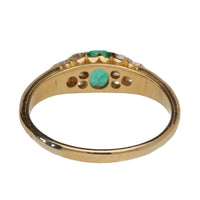 Pre-Owned Emerald and Diamond Yellow Gold Ring - Michael Jones Jeweller