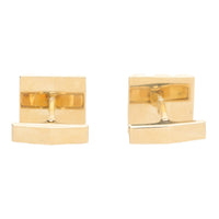 Pre-Owned Lapis and Diamond 18ct Yellow Gold Link Style Cufflinks