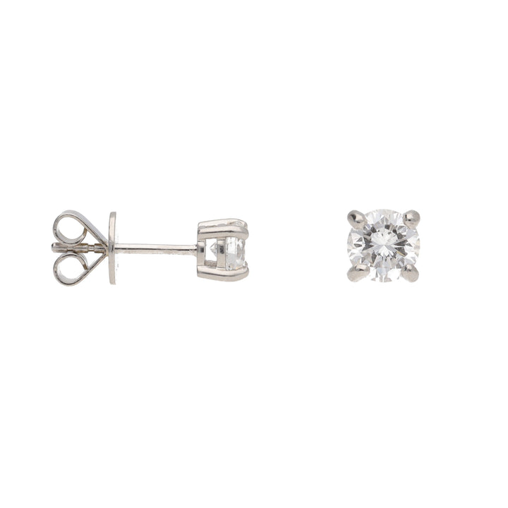 Pre-Owned Diamond 0.80ct Solitaire Stud Earrings