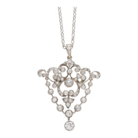 Pre-Owned Edwardian Diamond Set Pendant - Michael Jones Jeweller