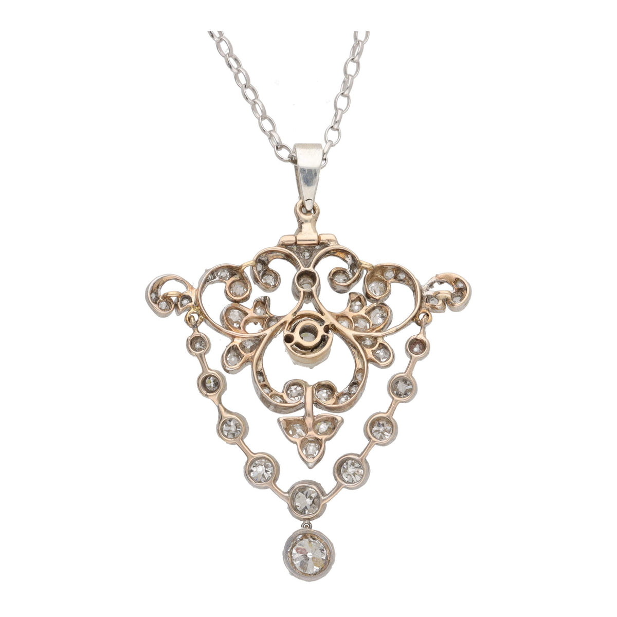 Pre-Owned Edwardian Diamond Set Pendant - Michael Jones Jeweller