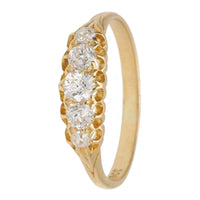Pre-Owned Old Cut Five Stone Diamond Ring