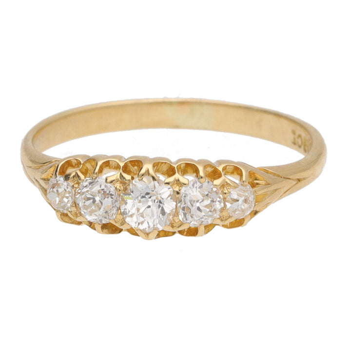 Pre-Owned Old Cut Five Stone Diamond Ring