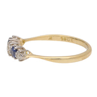 Pre-Owned Sapphire and Diamond 18ct Yellow Gold FIve Stone Ring