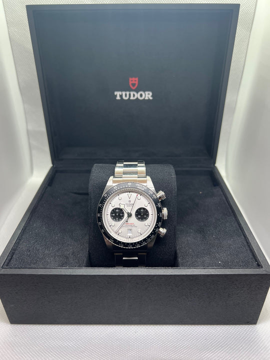 Pre-Owned Tudor Black Bay Chrono 41mm White dial on stainless steel 79360N