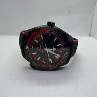 Pre-Owned Omega Seamaster Planet Ocean, Black & Red case and strap, 45mm dial