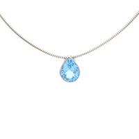 Blue Topaz Sterling Silver Necklace