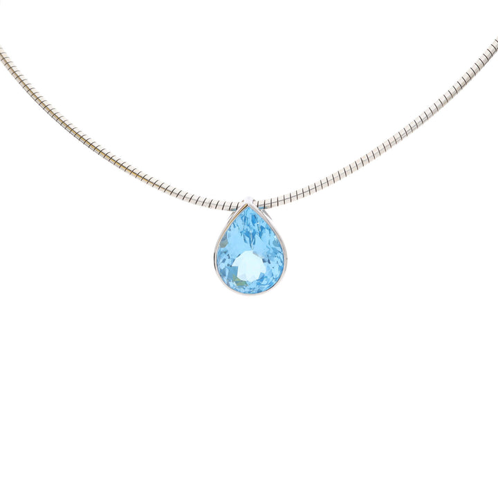 Blue Topaz Sterling Silver Necklace