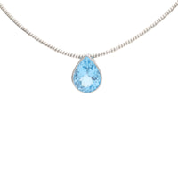 Blue Topaz Sterling Silver Necklace
