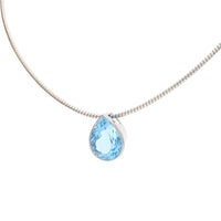 Blue Topaz Sterling Silver Necklace