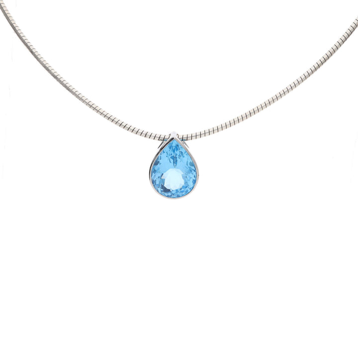 Blue Topaz Sterling Silver Necklace