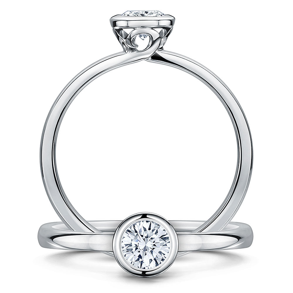Andrew Geoghegan Gabriel 0.34ct Diamond Solitaire Platinum Ring - Michael Jones Jeweller