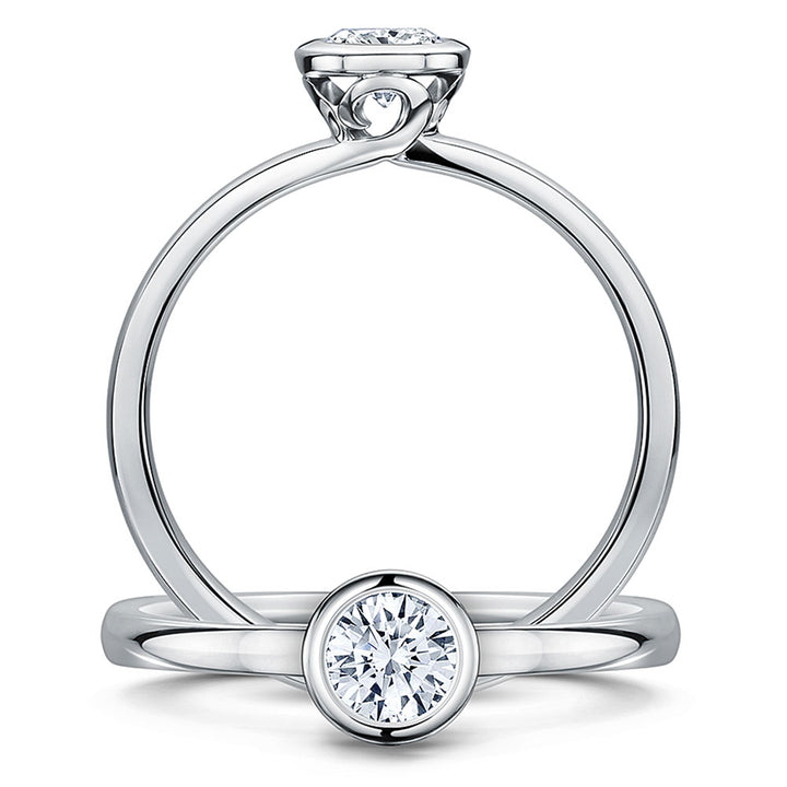 Andrew Geoghegan Gabriel 0.34ct Diamond Solitaire Platinum Ring