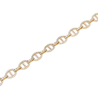 Diamond 2.97ct Oval Bar Link 18ct Yellow Gold Bracelet - Michael Jones Jeweller