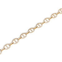Diamond 2.97ct Oval Bar Link 18ct Yellow Gold Bracelet - Michael Jones Jeweller