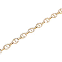 Diamond 2.97ct Oval Bar Link 18ct Yellow Gold Bracelet