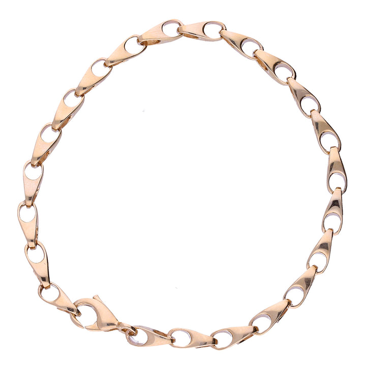 Teardrop Link 9ct Yellow Gold Bracelet - Michael Jones Jeweller