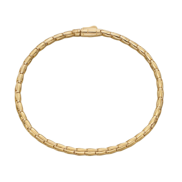 Snake Style 9ct Yellow Gold Linked Bracelet