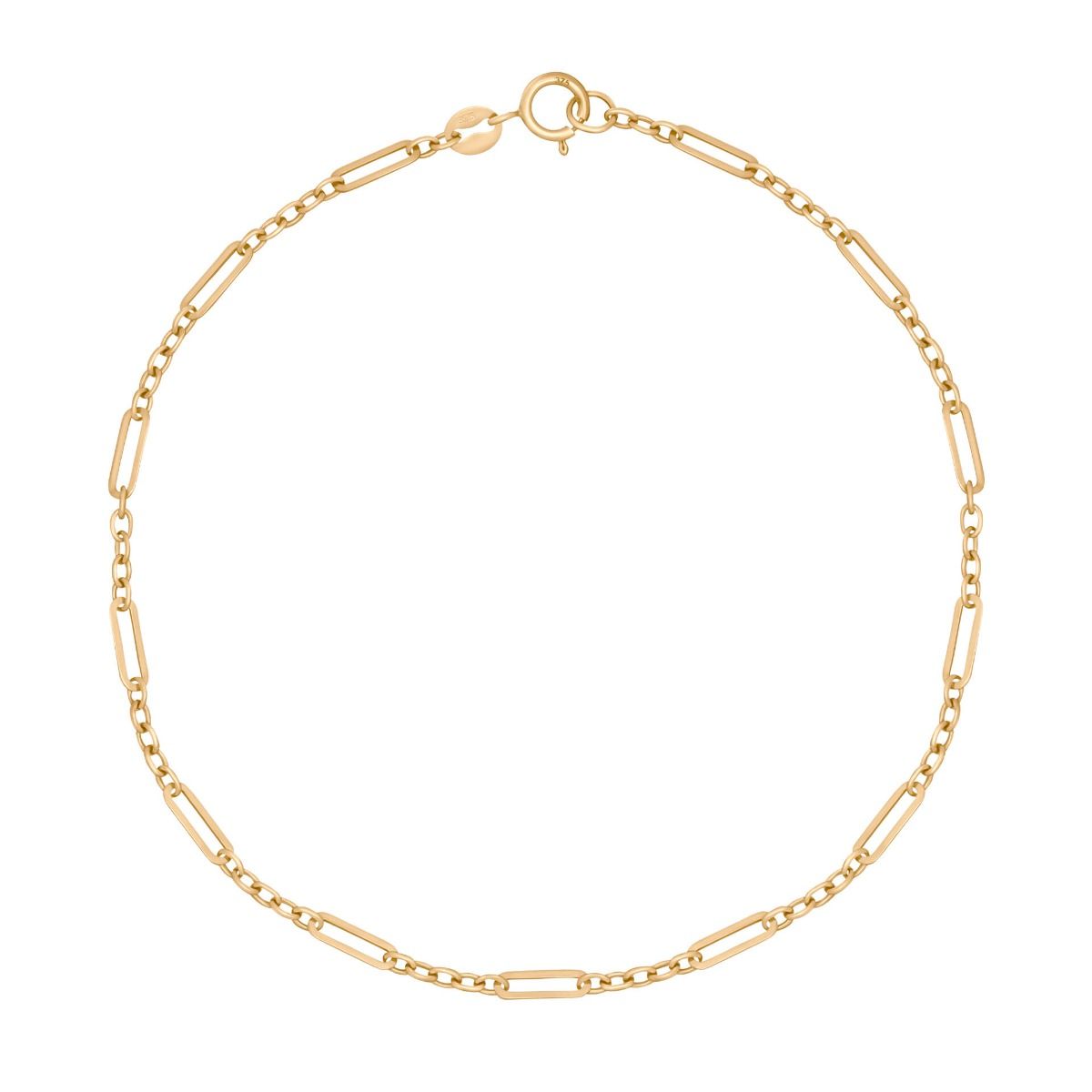 Figaro Link 9ct Yellow Gold Bracelet