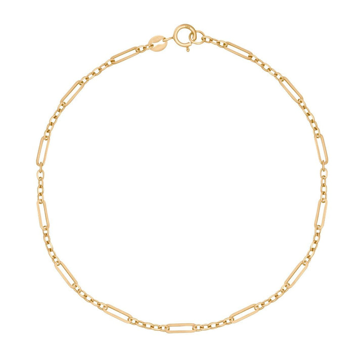 Figaro Link 9ct Yellow Gold Bracelet