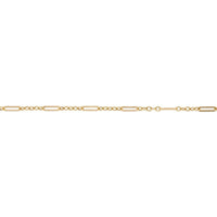 Figaro Link 9ct Yellow Gold Bracelet