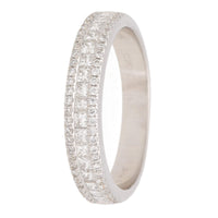 Diamond 0.50ct Princess and Round Brilliant Cut 18ct White Gold Band