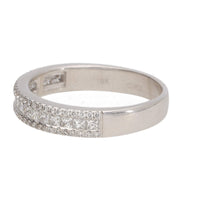 Diamond 0.50ct Princess and Round Brilliant Cut 18ct White Gold Band