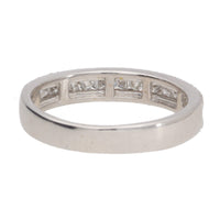 Diamond 0.50ct Princess and Round Brilliant Cut 18ct White Gold Band
