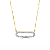 Love Links 0.28ct Diamond Yellow Gold Open Link Necklace - Michael Jones Jeweller