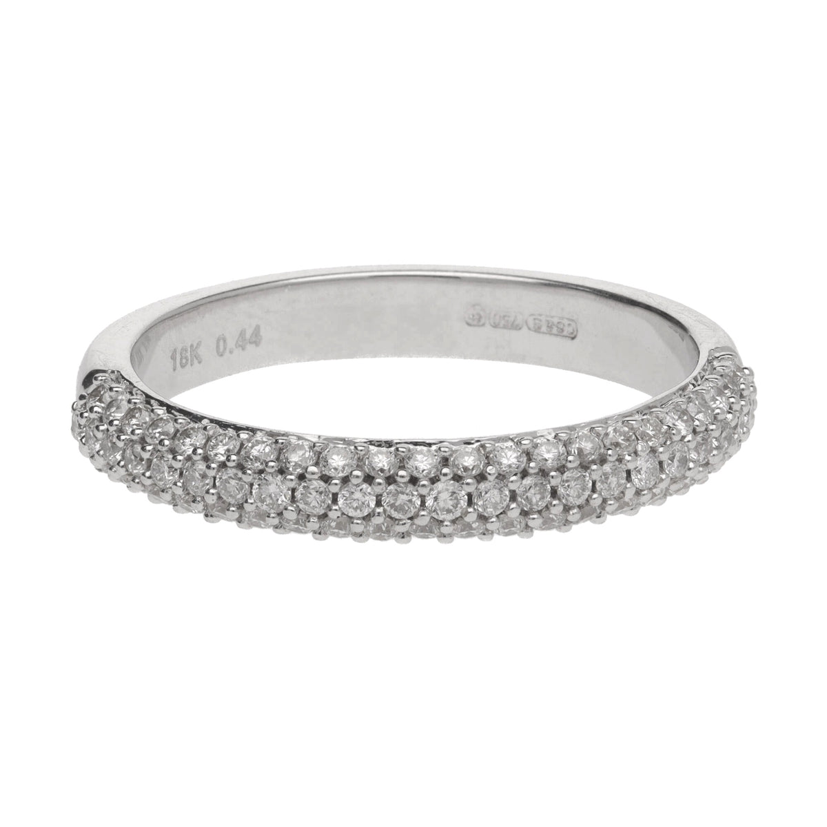 Diamond 0.44ct 18ct White Gold Half Eternity Ring - Michael Jones Jeweller
