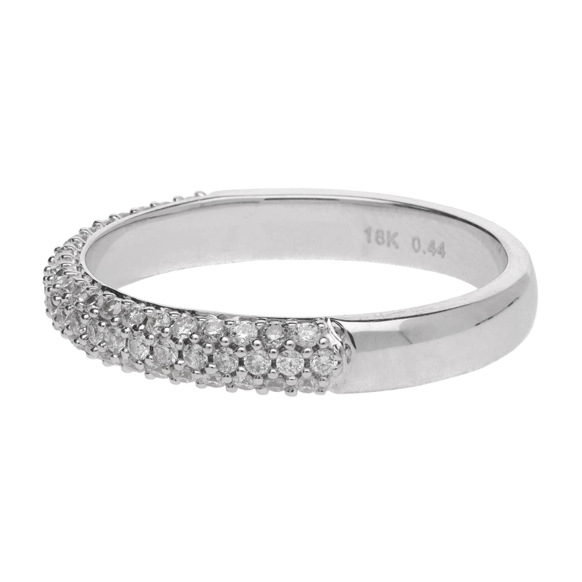 Diamond 0.44ct 18ct White Gold Half Eternity Ring - Michael Jones Jeweller