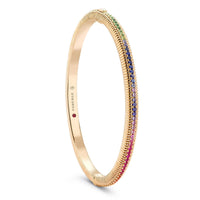 Fabergé Love By Fabergé Rose Gold Rainbow Multicoloured Gemstone Fluted Bracelet