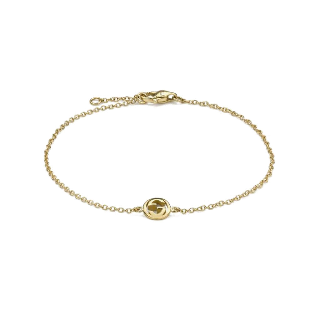 Gucci Interlocking 18ct Yellow Gold Chain Bracelet -18cm - Michael Jones Jeweller