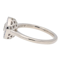 Sapphire and Diamond 0.40ct Platinum Halo Ring - Michael Jones Jeweller