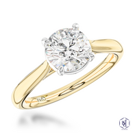 Classic Solitaire 2.21ct E VS1 Laboratory Grown Diamond Yellow Gold/Platinum Ring