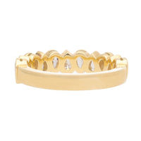 Pear Shape Diamond 18ct Yellow Gold Half Eternity Ring (N)
