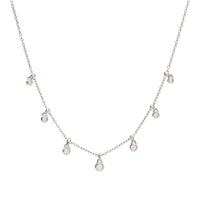 Diamond 18ct White Gold Drop Necklace