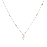 Diamond 18ct White Gold Bubble Drop Necklace