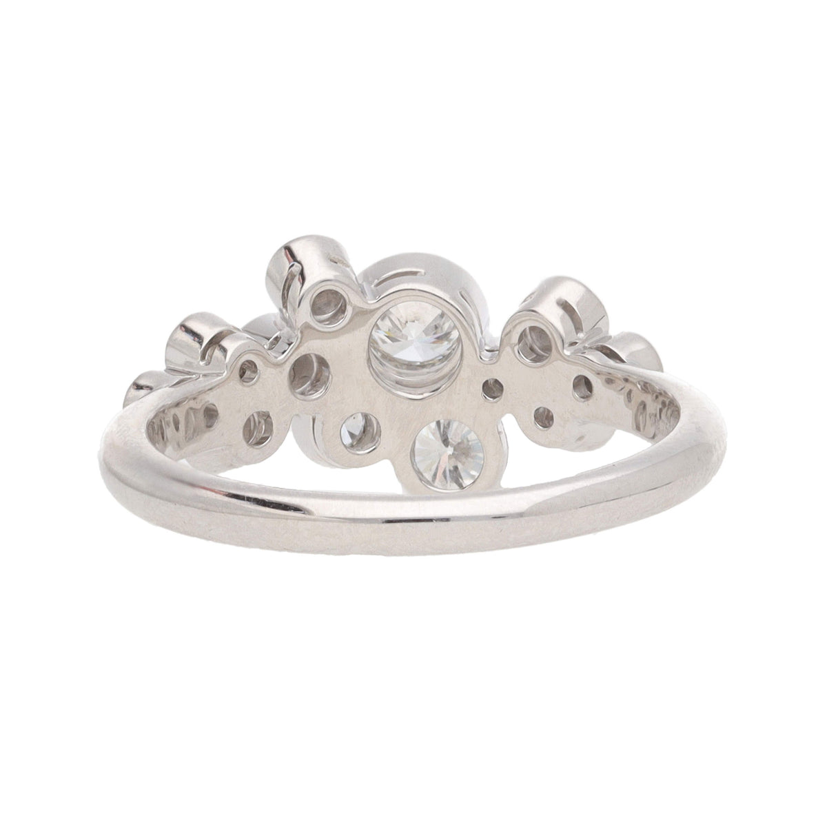 Diamond 18ct White Gold Bubble Ring (N) - Michael Jones Jeweller