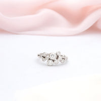 Diamond 18ct White Gold Bubble Ring (N)