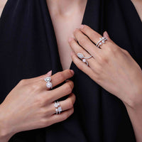 Yoko Baby Glitz Akoya Pearl and Diamond 18ct White Gold Ring