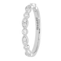 Diamond 0.18ct Mixed Set Platinum Ring