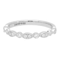 Diamond 0.18ct Mixed Set Platinum Ring