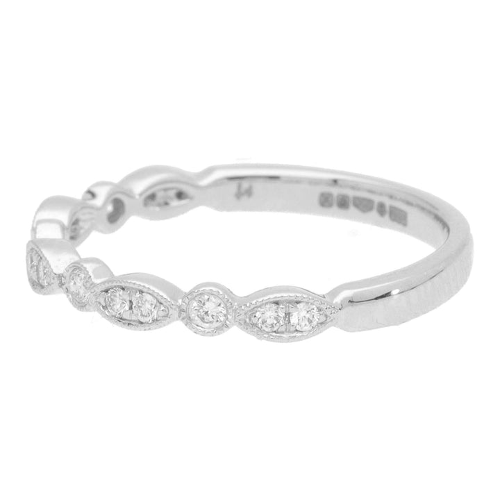 Diamond 0.18ct Mixed Set Platinum Ring